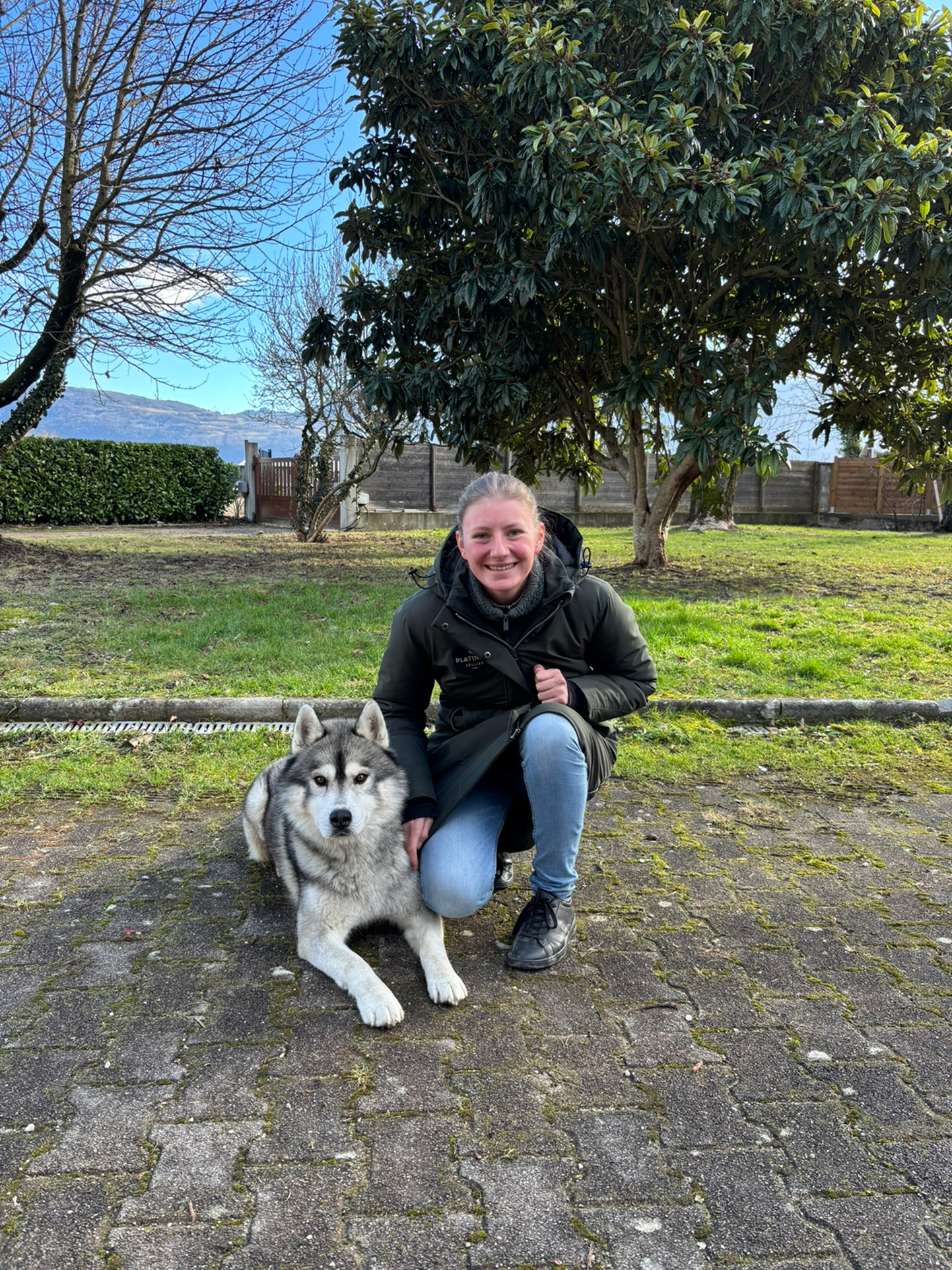 Douce avec un husky